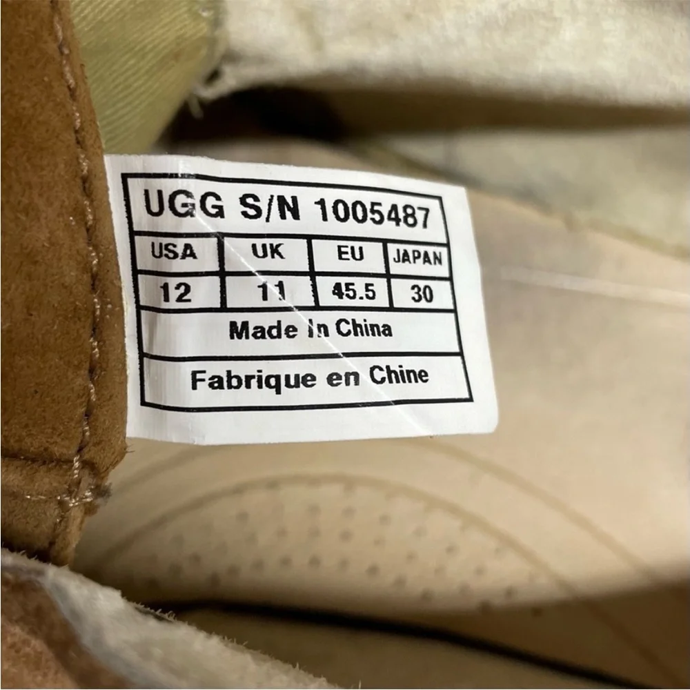 UGG Leighton Suede Leather Chestnut Tan Lace Up Ankle Chukka Boots